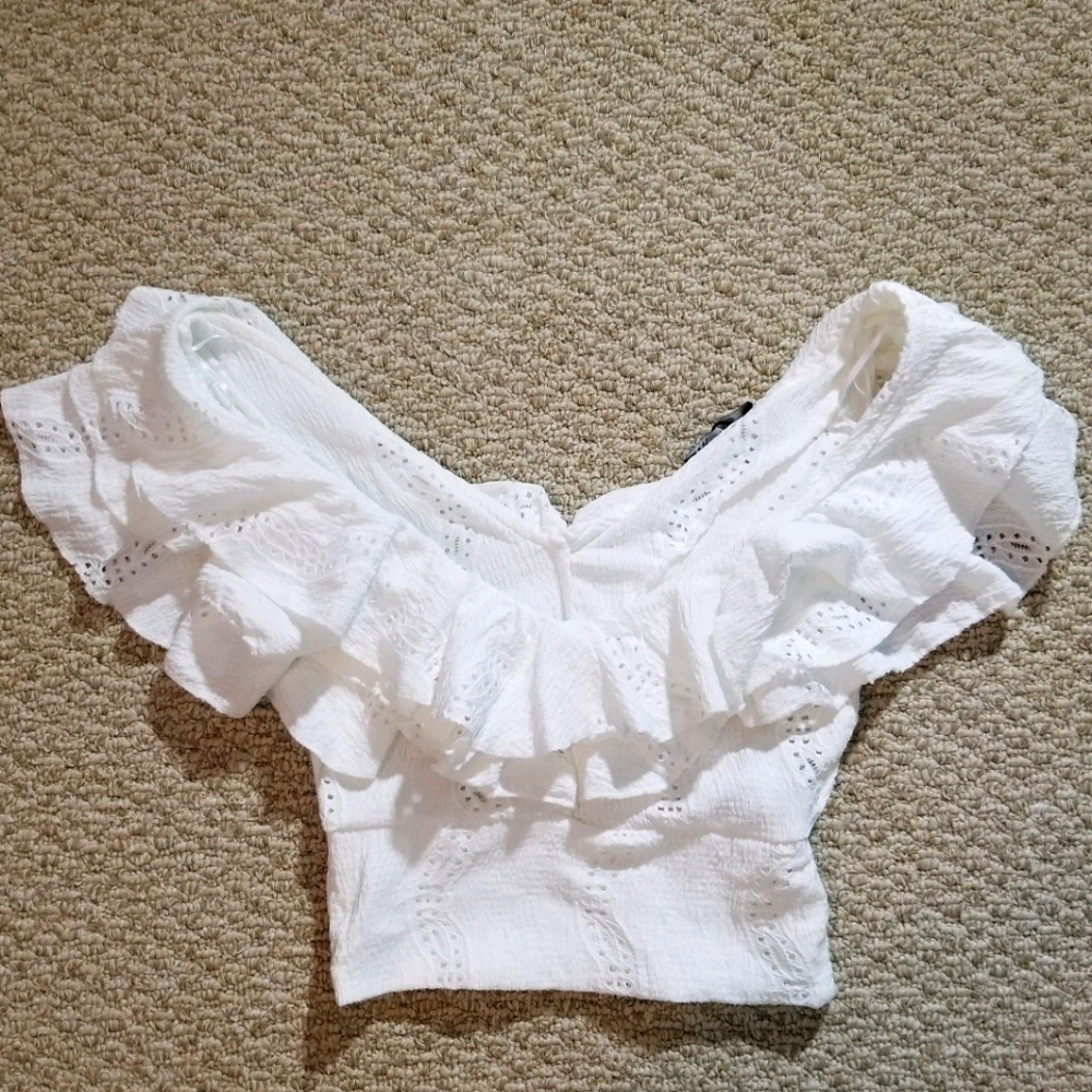 Zara white croptop